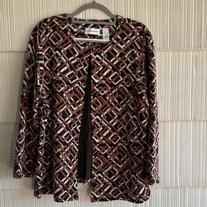 Alfred Dunner Multicolor Knit Top